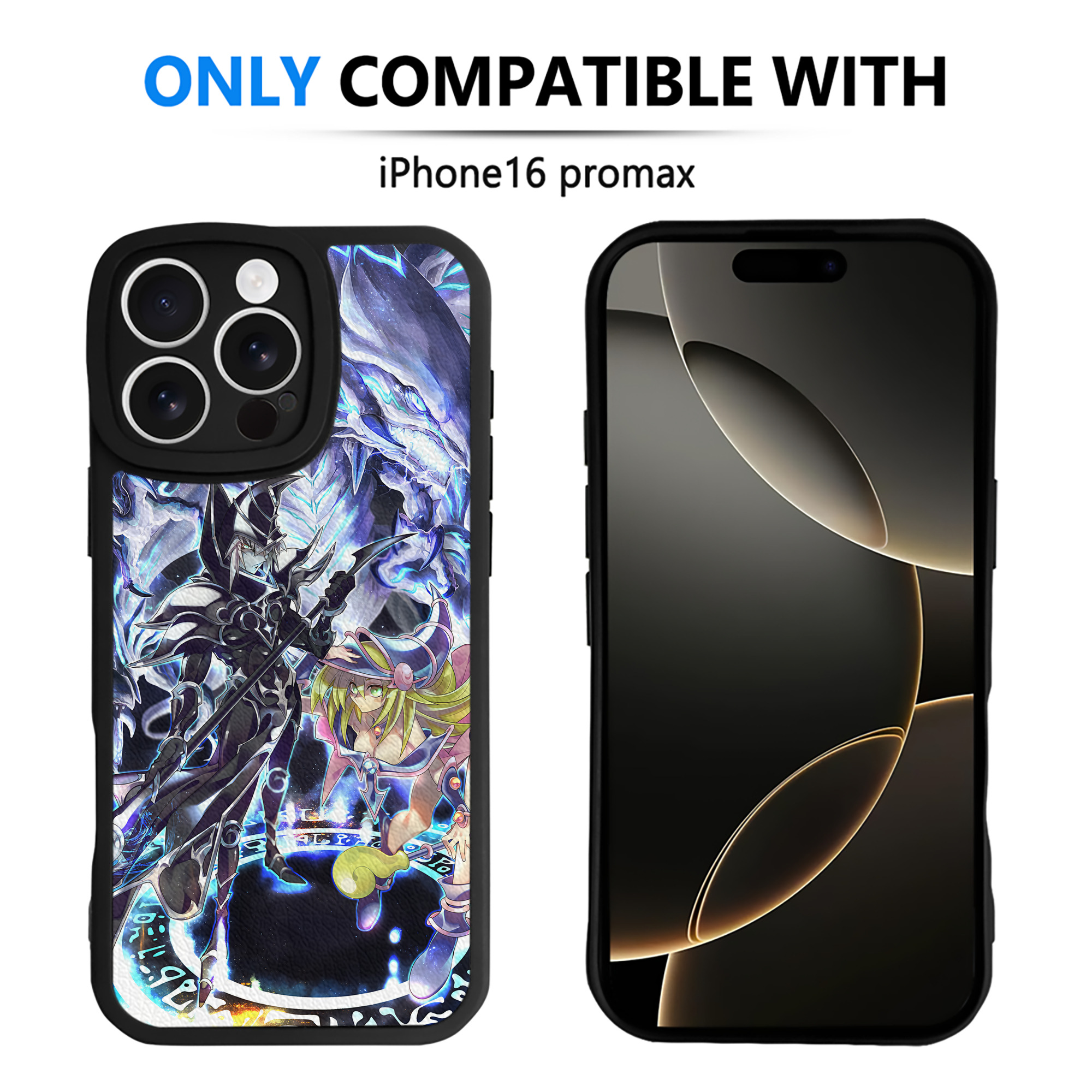 （画像用） 遊☆戯☆王 Yu-Gi-Oh! 【iPhone 16シリーズ対応】シリコンスマホケース（レザー調） 材質：シリコン